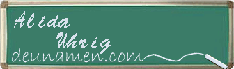 Alida Uhrig Visitenkarte